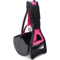 Dolaso 60 cm Kotschaufel mit langem Griff, Hundekotklammer für Hunde und Katzen (Rosa)