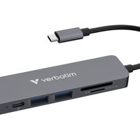 Verbatim 32156 hub de interfaz USB 3.2 Gen 1 (3.1 Gen 1) Type-C 5000 Mbit/s Gris