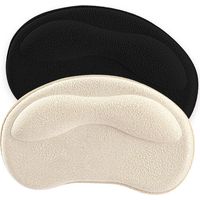 paires de coussinets autocollants pour talons hauts (noir + beige), souples et élastiques, résistants à l'usure, anti-chute, adaptés aux grandes bot