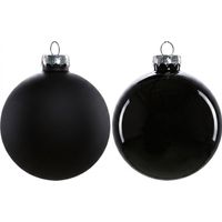 TrendLine Weihnachtskugeln aus Glas Ø 8,0 cm schwarz 6 Stück Christbaum- & Feiertagsschmuck