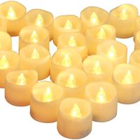 24 bougies LED avec lumière vacillante pour les demandes en mariage, les anniversaires, les festivals, les mariages avec des bougies électriques