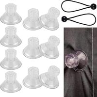 UNINGYI 10 Piece Suction Cup Camping, Threaded Suction Cup Suction Cup for Window Clear Suction Cup, Suction Cup for Awning, Car, Camping, Window and Sun Visor, (4.5 cm, with 2 Rubber Bands)