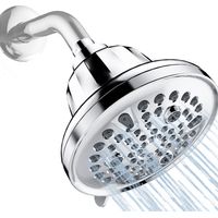 Pommeau de douche, Pommeau de douche avec bras, Haute pression, 5 jets, Chrome,