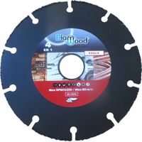 Diamwood – Disque diamant segmenté 125 mm – Alésage 22,23 mm – Épaisseur 1,8 mm – 8 segments carbure pour coupe précise – Conforme EN13236 TÜV