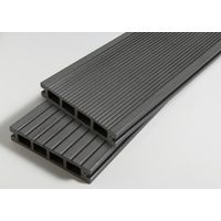 PACK 1 m² lame de terrasse composite Dual ACCESSOIRES (4 coloris) 3600mm - Coloris - Gris anthracite, Epaisseur - 25mm, Largeur - 14 cm, Longueur - 360 cm