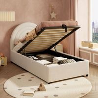 Cama individual almacenaje tapizada 90cm200cm HAVRYA