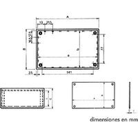 Coffret 'optative' En Plastique - Bleu Petrole 160 X 96 X 61mm