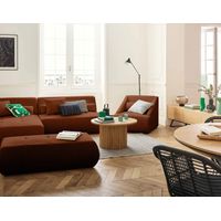 Onyx - 5-sitzer modulares ecksofa links - cord - terrakotta
