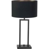 Steinhauer - lampe de table - Stang - noir - métal tissu - Ø 30cm