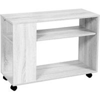 Mueble TV blanco con ruedas cm 80 x 30 x 56 h