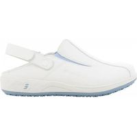 Zoccolo da lavoro con cinturino regolabile in velcro DONNA Jogger di sicurezza CARINNE OB SRC ESD A E Blu chiaro 35
