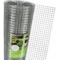 Grillage à poule 30m Haut 1m - Acier galvanisé – Maille carré 16x16mm - Filet de clôture pour poulailler - Epaisseur fil 0,8mm