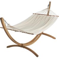 Set Hamac coloris Écru + support bois - Set eskapade - 320x125cm