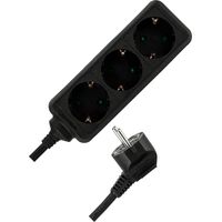 REV Ritter 00120811 - Ciabatta elettrica a 3 ingressi , 5 m, colore nero