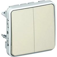 Legrand 069625 - Double two-way switch Prog Plexo modular white - 10 AX