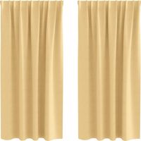 Rideaux occultants,Rideaux anti-lumière avec des rideaux Beige Polyester CFW26011