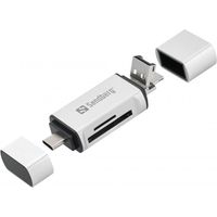 Sandberg 136-28 - Card Reader, extern, USB-A, Micro-USB, USB-C