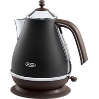 De'Longhi KBOV 2001.BK - Tetera eléctrica, 2000 W, 1.7 L, acero inoxidable, negro