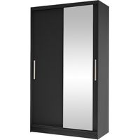 Armoire Closico Structor VI, Noir, 200x100x58cm, Portes d'armoire: Coulissantes, Nombre d'étagères: 4