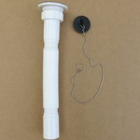 Tuyau d'évacuation pour évier de cuisine 1 1/2", ensemble complet d'accessoires pour évier simple, tuyau d'évacuation pour évier et lave-vaisselle