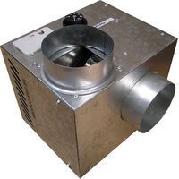 Unelvent – Caisson de distribution d'air chaud 400 m3/h – Thermostat intégré jusqu'à 180°C – D 125 mm – 630001