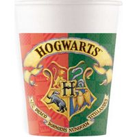 Bicchieri da compleanno di Harry Potter a tema Hogwarts, 200 ml, confezione da 8 pezzi.