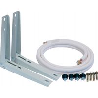 Kit de instalación: Soportes 400 mm+Tubo+Antivibradores+Tacos metálicos fijación a muro 1/4"x1/2"(5000W)
