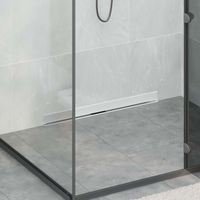 vidaXL Drain de Douche Monté au Mur Argenté 80 cm Acier Inox 304