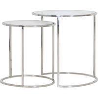 Table d'appoint Light & Living ensemble de 2 Duarte nickel +