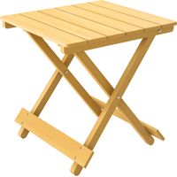 Table basse pliante en bois massif table d'appoint pliante légère dessus à lattes 40 x 43 x 40 cm bois naturel