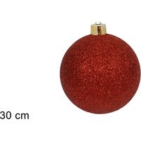 PALLINA DI NATALE 30CM GLITTERATA ROSSA DI DUEESSE CHRISTMAS
