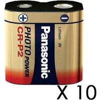 Panasonic – Boite de 10 piles lithium 6V 1,4Ah – Capacité 1600mAh – Pile pour appareils photo et dérailleurs Shimano – Compatible avec plusieurs modèles