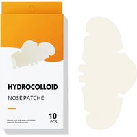 Patch Nasal Hydrocolloïde - Pour Points Noirs et Pores Dilatés - Action en 6 Heures - Sans Parfum - 10 Pièces
