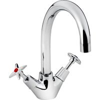 Bristan VAX2 SNK C Miscelatori monocomando per lavello a Doppia Leva, Finitura cromata
