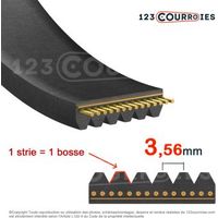 Courroie Poly-V striée automobile Optibelt 11PK1544TM