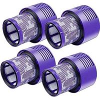 Lot de 4 filtres V10 pour aspirateur Dyson, lot de 4 filtres de rechange pour aspirateur Dyson V10, V10 Absolute, V10 Animal, V10 Motorhead, SV12 pièce de rechange P/N 969082-01
