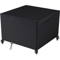 Gartenmöbel-Abdeckung, 600D Oxford-Stoff, Gartentisch-Abdeckung, Allwetterschutz, für Tisch- und Sofa-Sets mit Seil- und Schnallenverschluss (126 x 126 x 74 cm)
