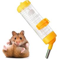 Abreuvoir Biberon Bouteille Distributeur d'eau en Plastique pour Lapin Hamster Petits Animaux jaune