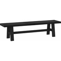 vidaXL Dining Bench NOAIN 180 x 41 x 45 cm Solid Pine Wood Black