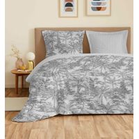 Parure de draps 4 pièces 160 x 200 cm – 100% coton – 57 fils/cm² – ADAMA Perle