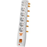 Multiprise parafoudre Acar P7 3 m, 7 prises, automatique, grise