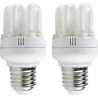 2er-Pack Energiespar-Minilampen (6U E27, 11 W, 605 lm, 2700 K) von Merylux