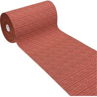 Tapis De Cuisine Au Mètre H50 Coureur Antidérapant Absorbant Rayé Couleur Unie - Orange