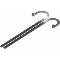 Roger - LT322 COPPIA BRACCI TELESC.CURVI L800mmBOCCOLA CILINDRICA E STAFFE DA SALDARE