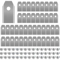 45 x Titanium Replacement Blades, Lawn Mower Blades for All Robotic Lawn Mowers Husqvarna Automower, Gardena, Yardforce, Heavy Duty (3g / 0.75mm) with Screws
