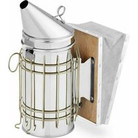 Enfumoir Abeilles Avec Soufflet Pour Apiculture Acier Inoxydable Et Cuir Grand - Marron