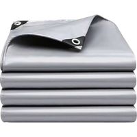 Bâche imperméable et résistante en polyéthylène pour extérieur,épaisseur de 160 g/m²,résistante au Gel aux UV,pour Jardin,tonnelle,Camping,Meubles,abri Jardin Argenté 1x2