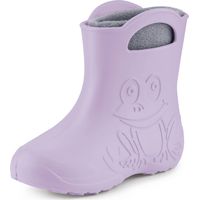 Ladeheid EVA Kinder Jungen Mädchen Gummistiefel Regenschuhe gefüttert LA-CA-03 (Helllila/Grau, 22/23 EU)