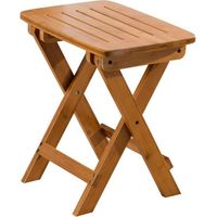 Memkey – Tabouret pliable en bois massif – Pieds pliables pour gain de place – Pour usage intérieur et extérieur – Dimensions compactes