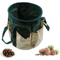 Sac de jardin pour outils jardinage d'outils jardinage avec toile Oxford imperméable Avec chiffon - 6 poches peuvent contenir des outils, sac rangement polyvalent résistant à l'usure